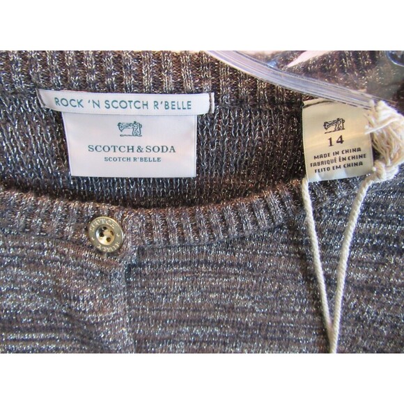 Scotch & Soda Girls Silver Metallic Stripe 2 Pc Set Sweater & Pants Size 14 NWT - Picture 7 of 16